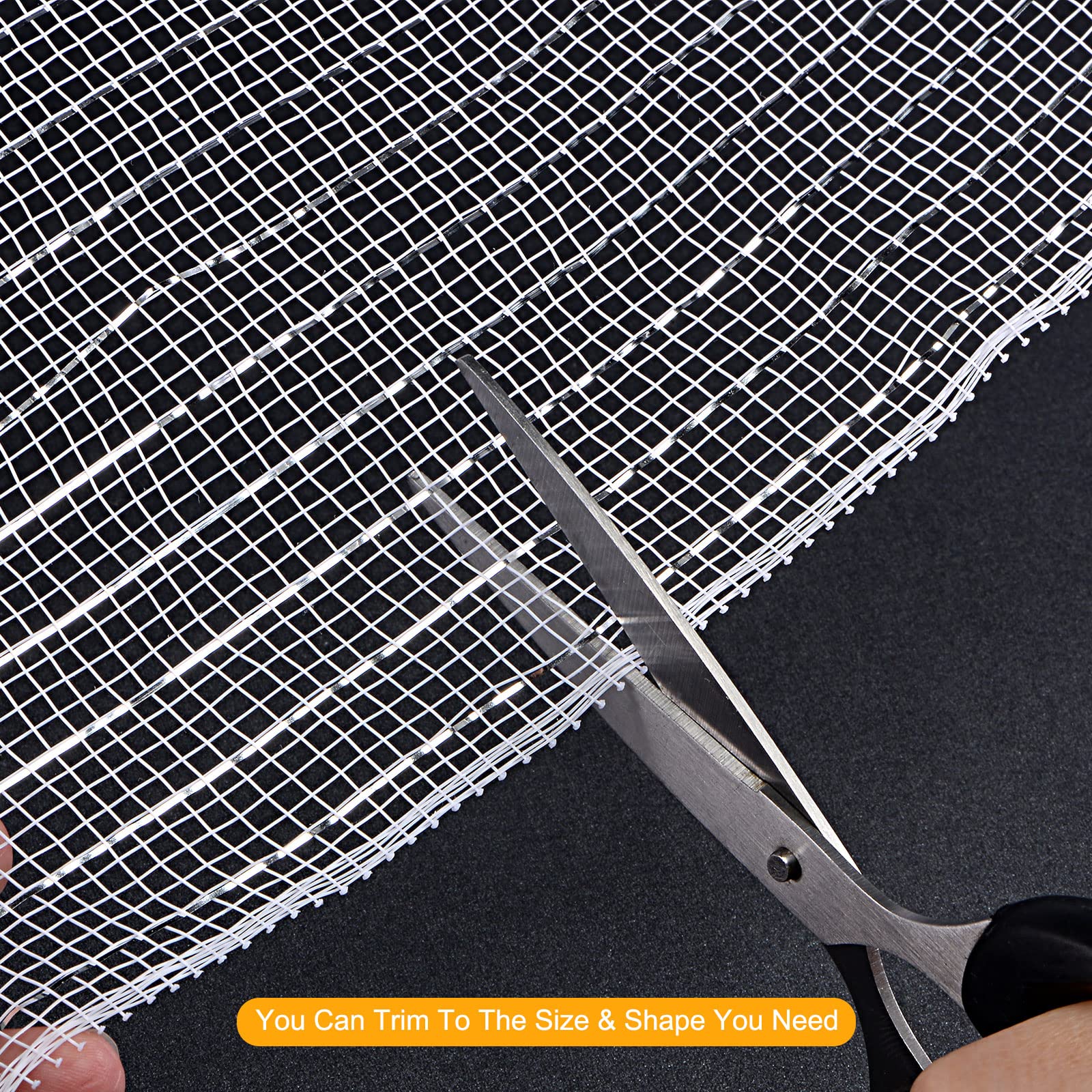 Sourcingmap ruban maille toile jute blanc argent 26cmx9m