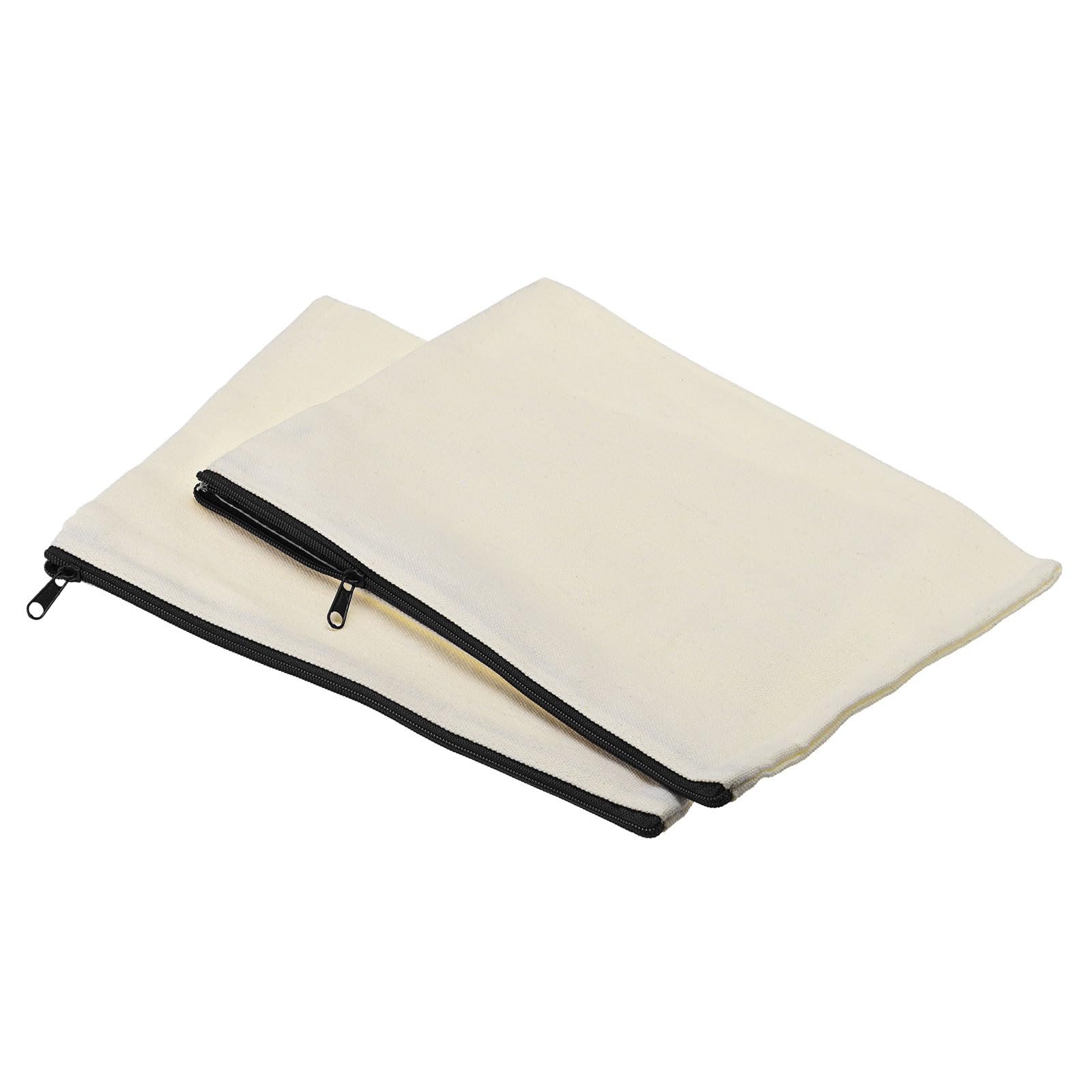 Sourcingmap Office pochette toile zip noire 23,5x17,5 cm 10 pcs