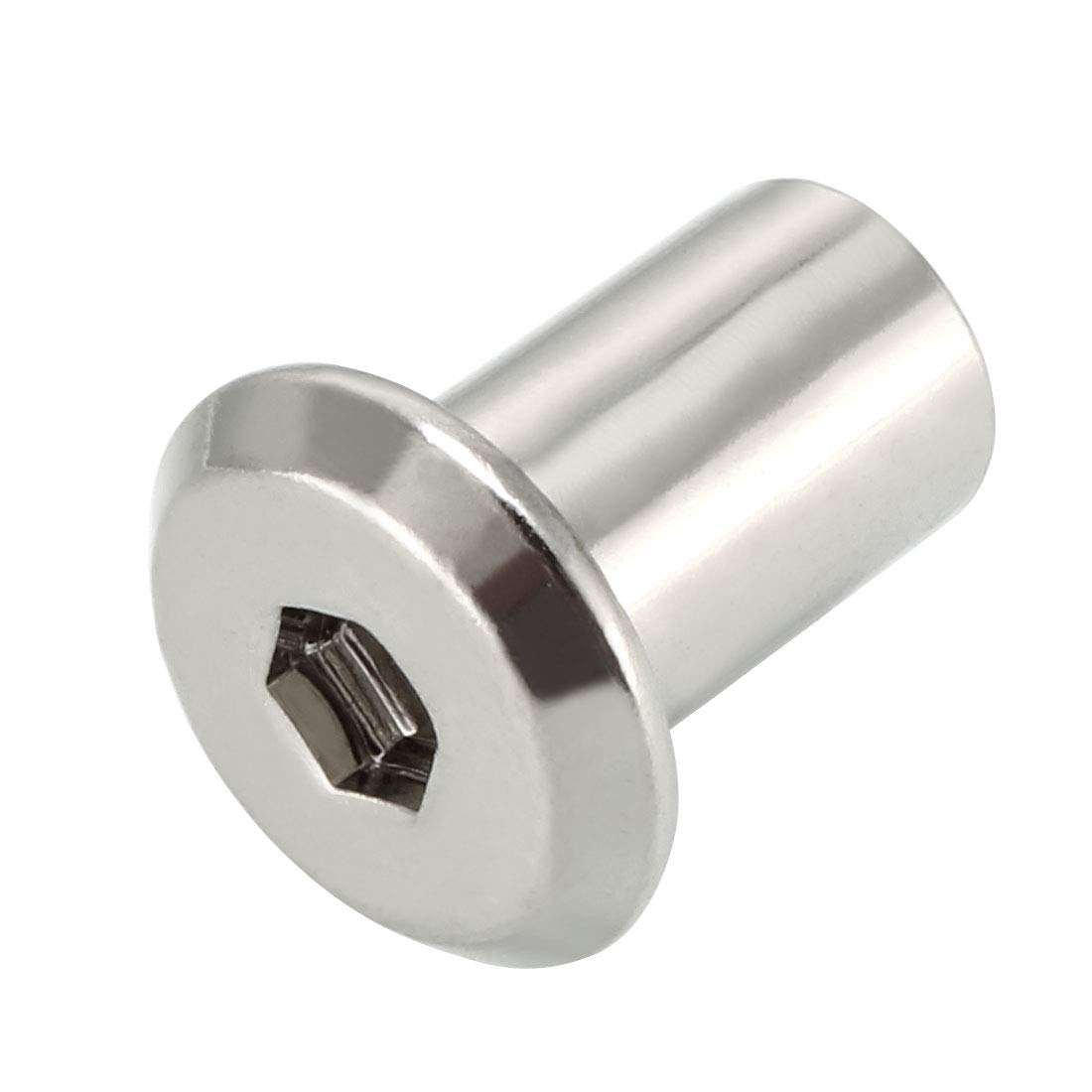 sourcing map M6x12mm insert écrou hexagonal nickelé lot 20