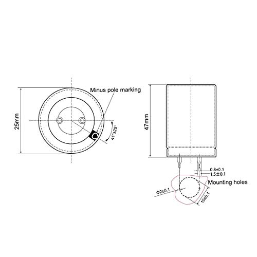 sourcing map 4700uF 63V condensateur électrolytique lot 3