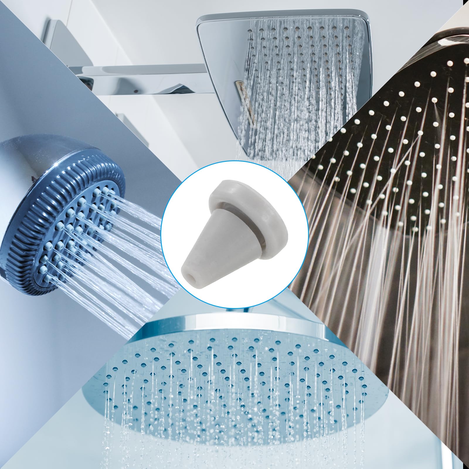 Sourcingmap Home & Garden Embout Pommeau Douche Silicone Gris Lot 100