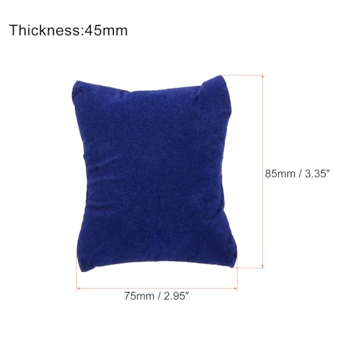 Sourcing Map Lot 6 coussins montre flanelle bleu 85mm