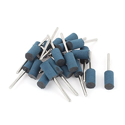 Sourcing Map meule caoutchouc 10mm tige 3mm bleue lot 22