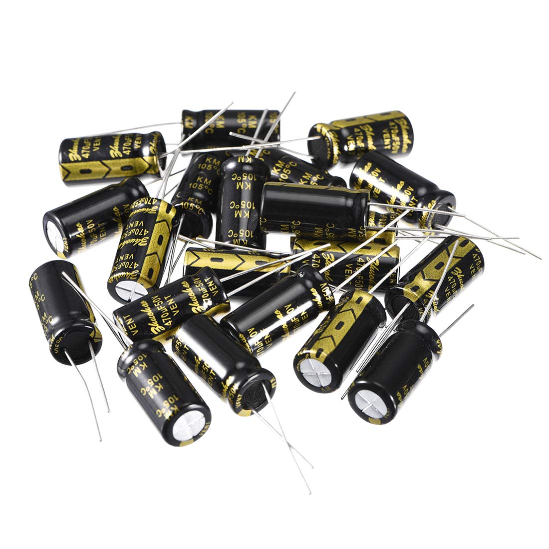 sourcing map 470uF 50V condensateur électrolytique 20pc 10x20mm