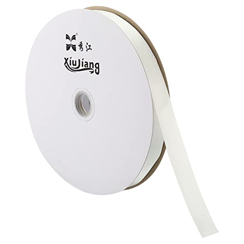 Sourcingmap Ruban Satin 20mm x 91,4m Blanc Brut Polyester