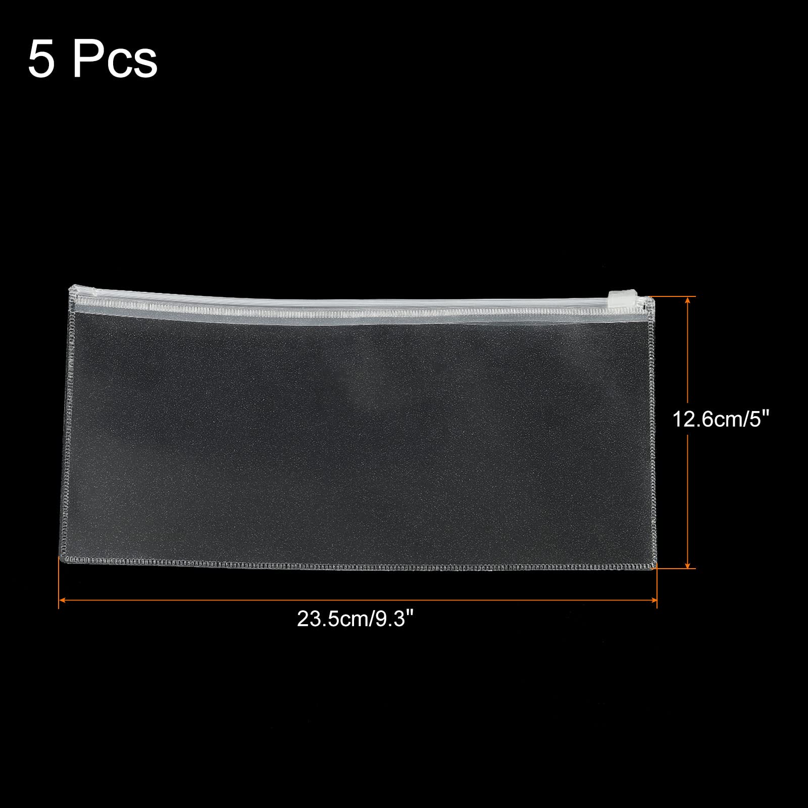 sourcing map pochette zippée A6 blanche x5 PP