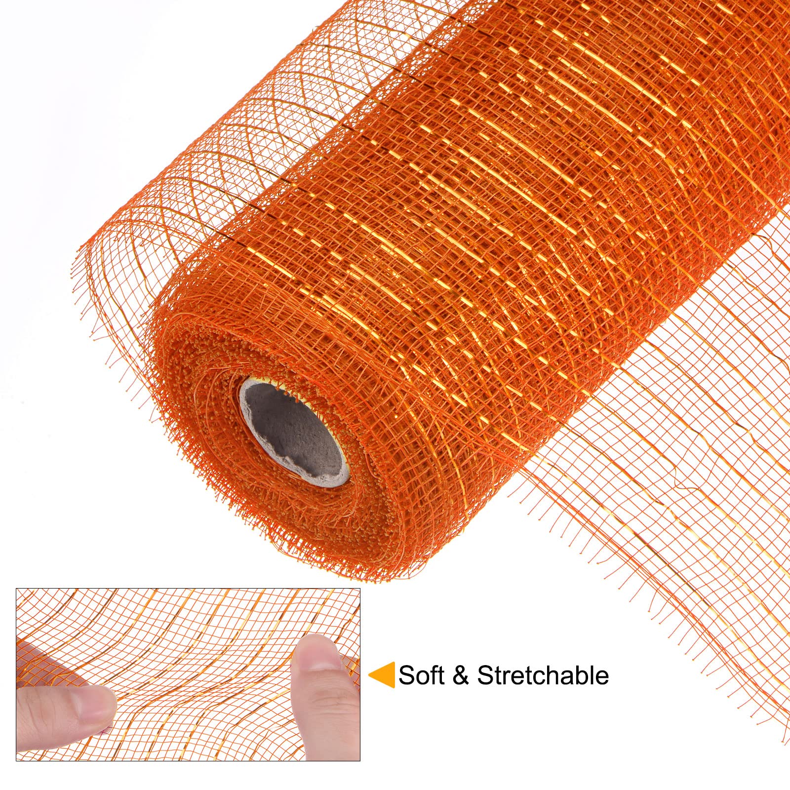 Sourcing Map Home & Garden ruban jute orange or 26 cm x 9 m