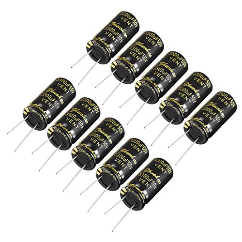 Sourcingmap Condensateur Électrolytique 3300uF 50V 10 Pièces 105°C