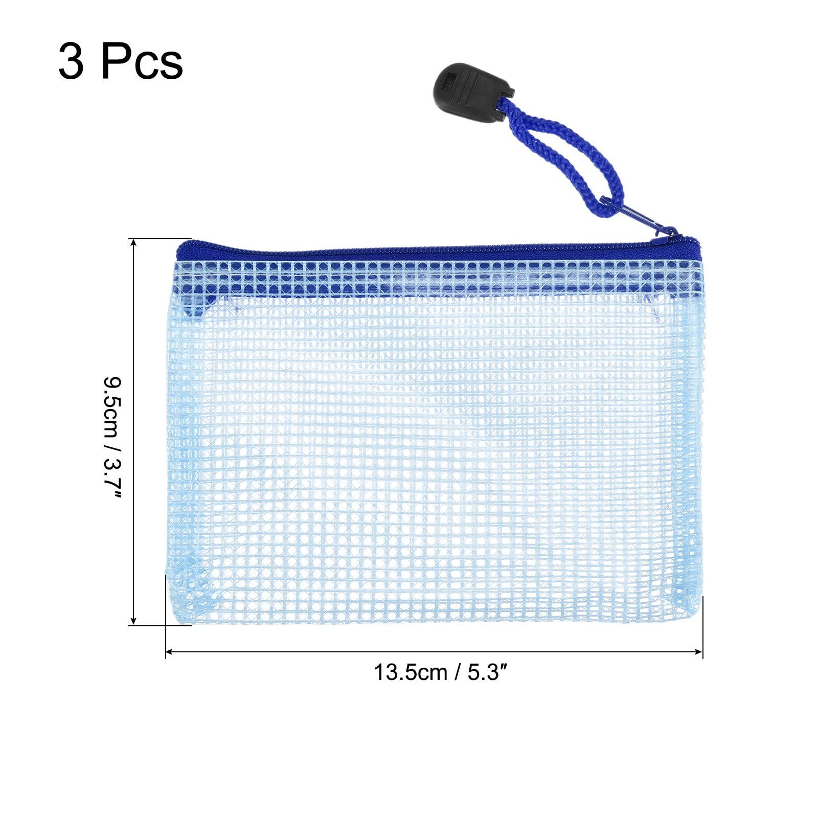 Sourcing Map Office Pochette maille B8 bleu lot 3