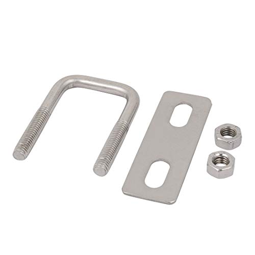 SOURCINGMAP Boulon U inox M6 50mm lot de 4 + plaques
