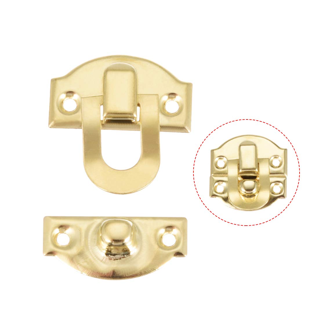 Sourcingmap loquet boîte doré 21 mm lot 20