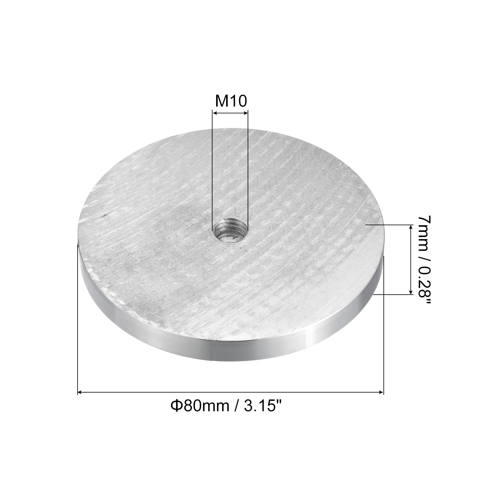 SOURCINGMAP Industrial Disque Aluminium Rond 80mm M10 Table Verre