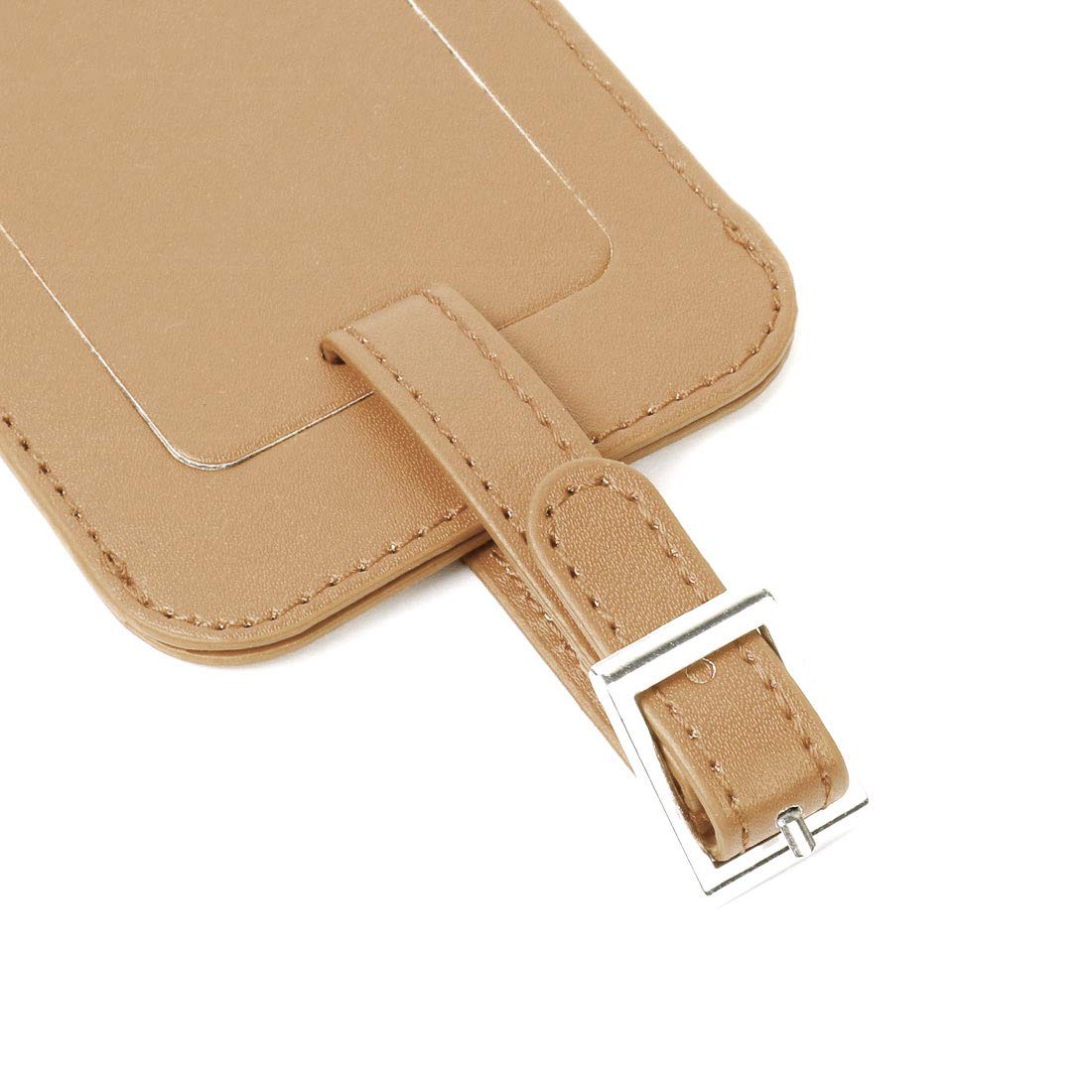 Sourcingmap Home étiquette bagage marron PU lot 2