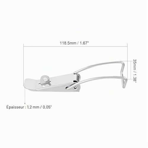 Sourcingmap Fermeture Levier Inox 118,5mm Lot 4pcs
