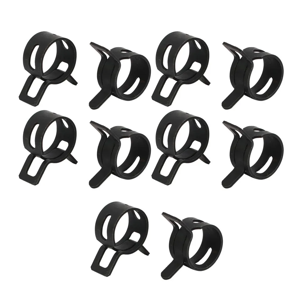 sourcingmap Collier Serrage Ressort Noir 12mm Lot 10