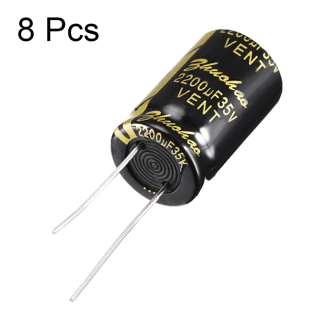 Sourcingmap 2200uF 35V condensateur électrolytique 8 pcs 16x26mm