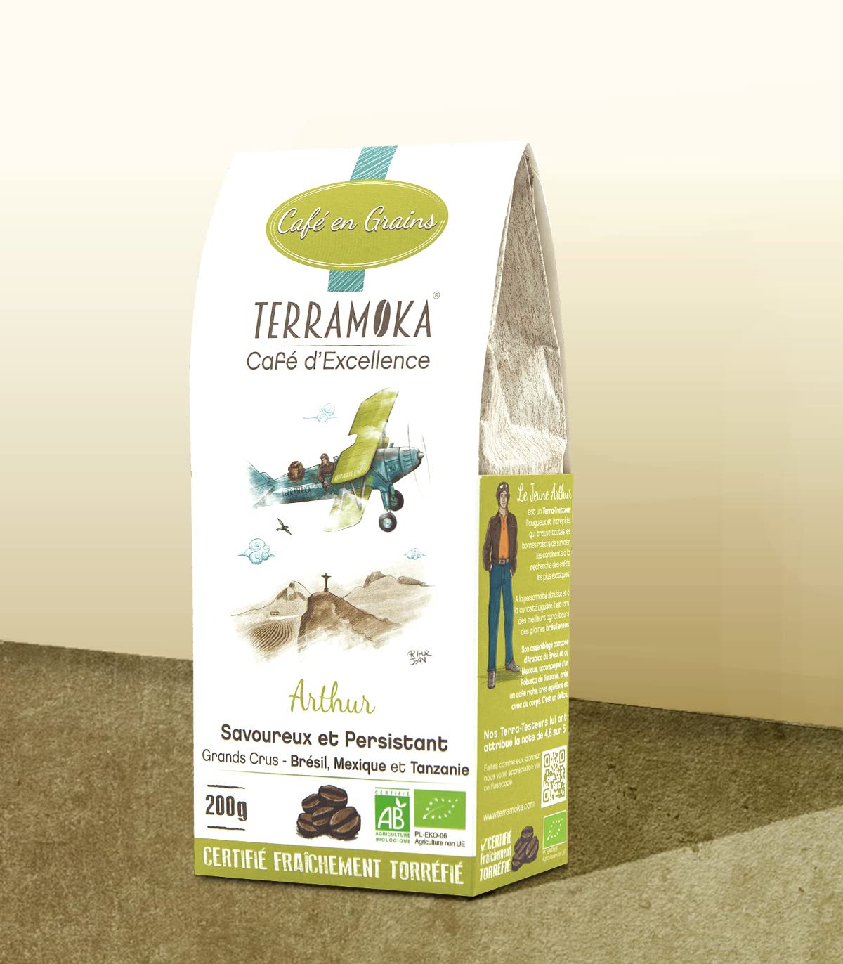 Terramoka Le jeune Arthur café en grains bio 1,4 kg arabica