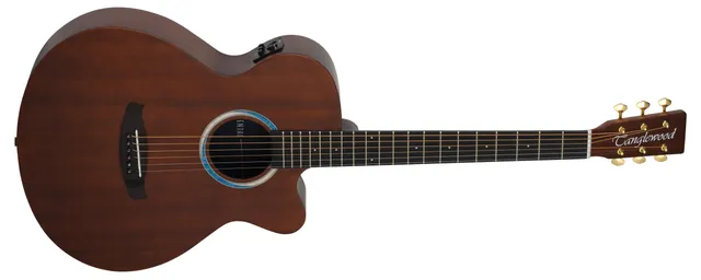 Tanglewood Elemental TE4CEBL guitare folk bleue pan coupé