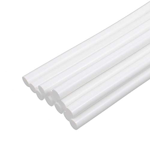sourcing map bâtons colle chaude 300x11mm transparent 12pcs