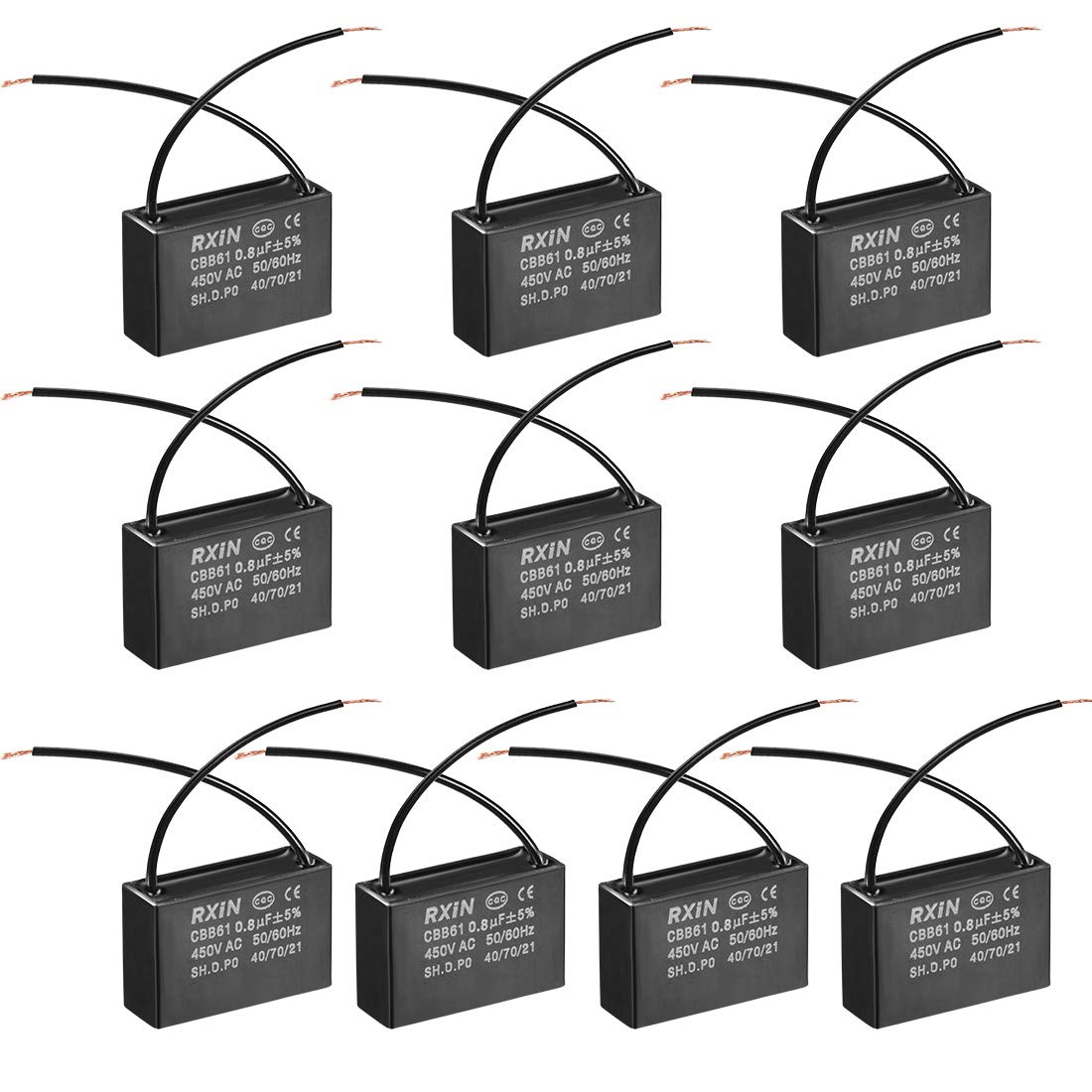 Sourcing Map CBB61 condensateur film 0,8µF 450V lot de 10