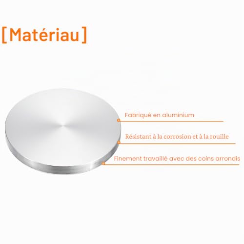 Sourcingmap Industrial disque alu 70 mm M10 argent 1 pièce