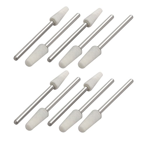 SOURCINGMAP Pointe à meuler corindon blanc 10pcs tête 5 mm