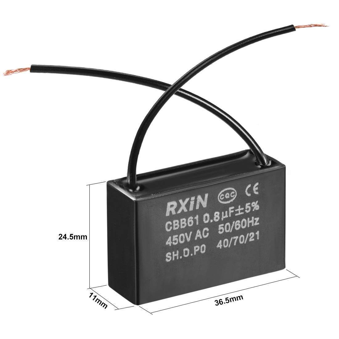 Sourcing Map CBB61 condensateur film 0,8µF 450V lot de 10