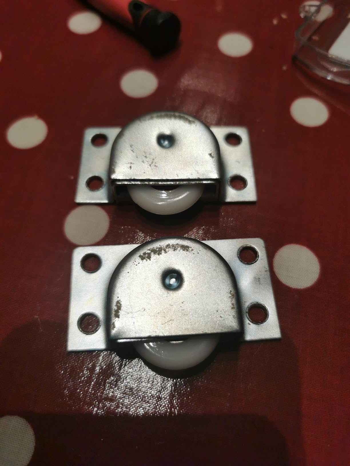 Sourcingmap Roulettes Porte Coulissante 23mm Blanc Lot 8