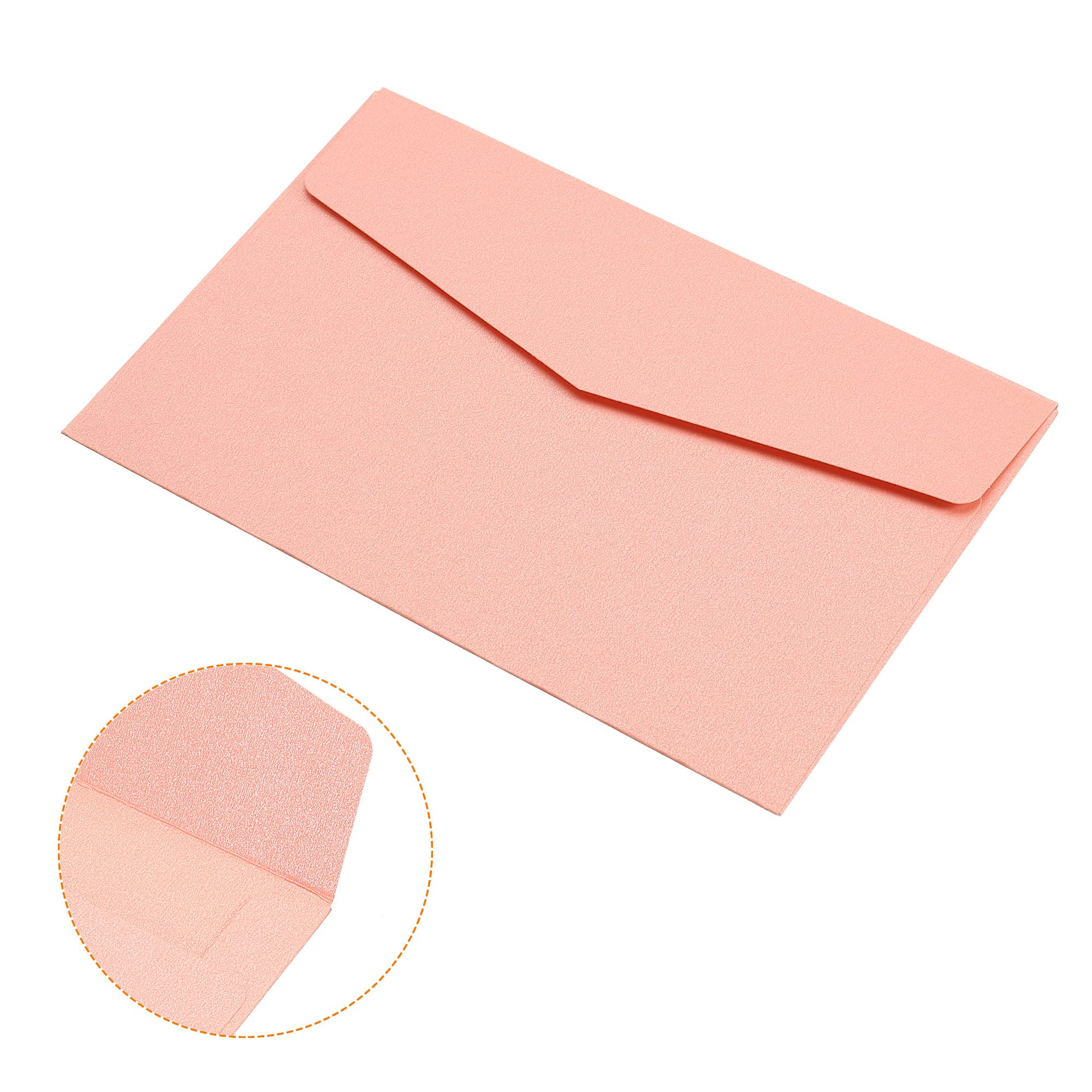 sourcing map enveloppe rose 11x16cm lot 10 papier perlé