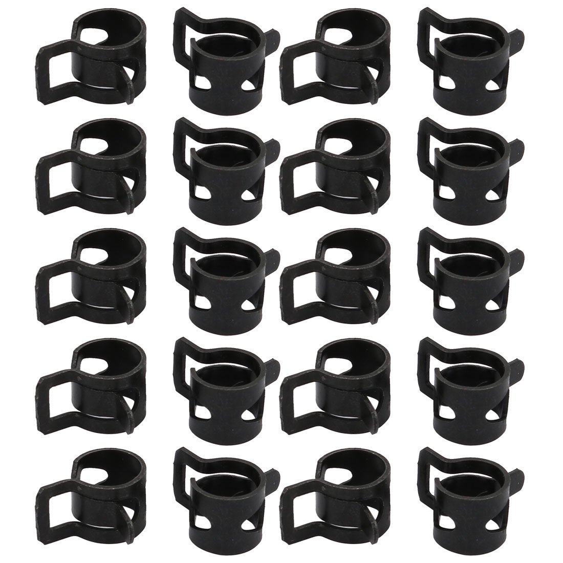 Sourcingmap colliers à ressort 8mm acier noir lot 20