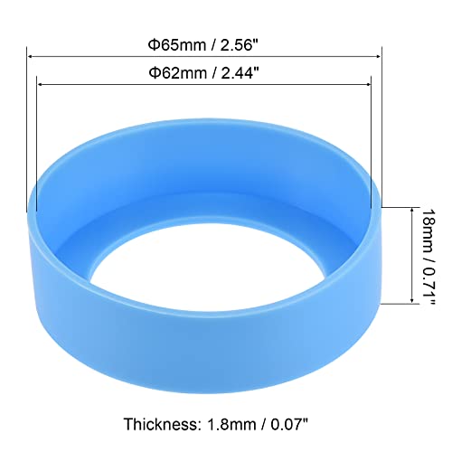 Sourcing Map Home Protège-bouteille Silicone 62mm 6 Couleurs Lot 6