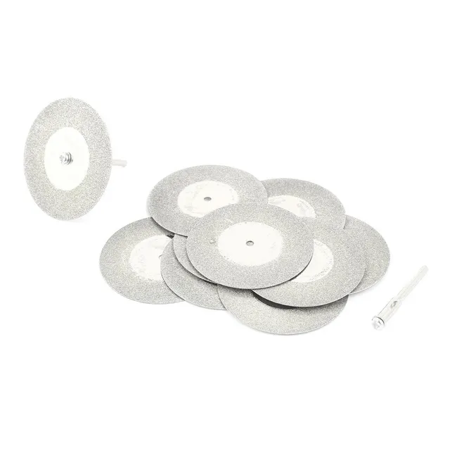 Sourcing Map Disque diamant 50mm tige 3mm lot de 10+2