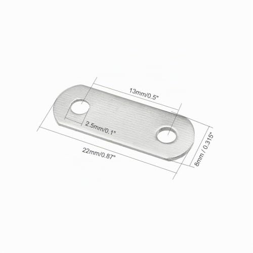 Sourcingmap plaque connecteur plat 22 mm inox lot 10