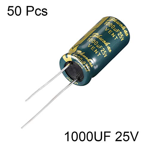 sourcing map Industrial condensateur alu 100UF 25V lot 60 105°C