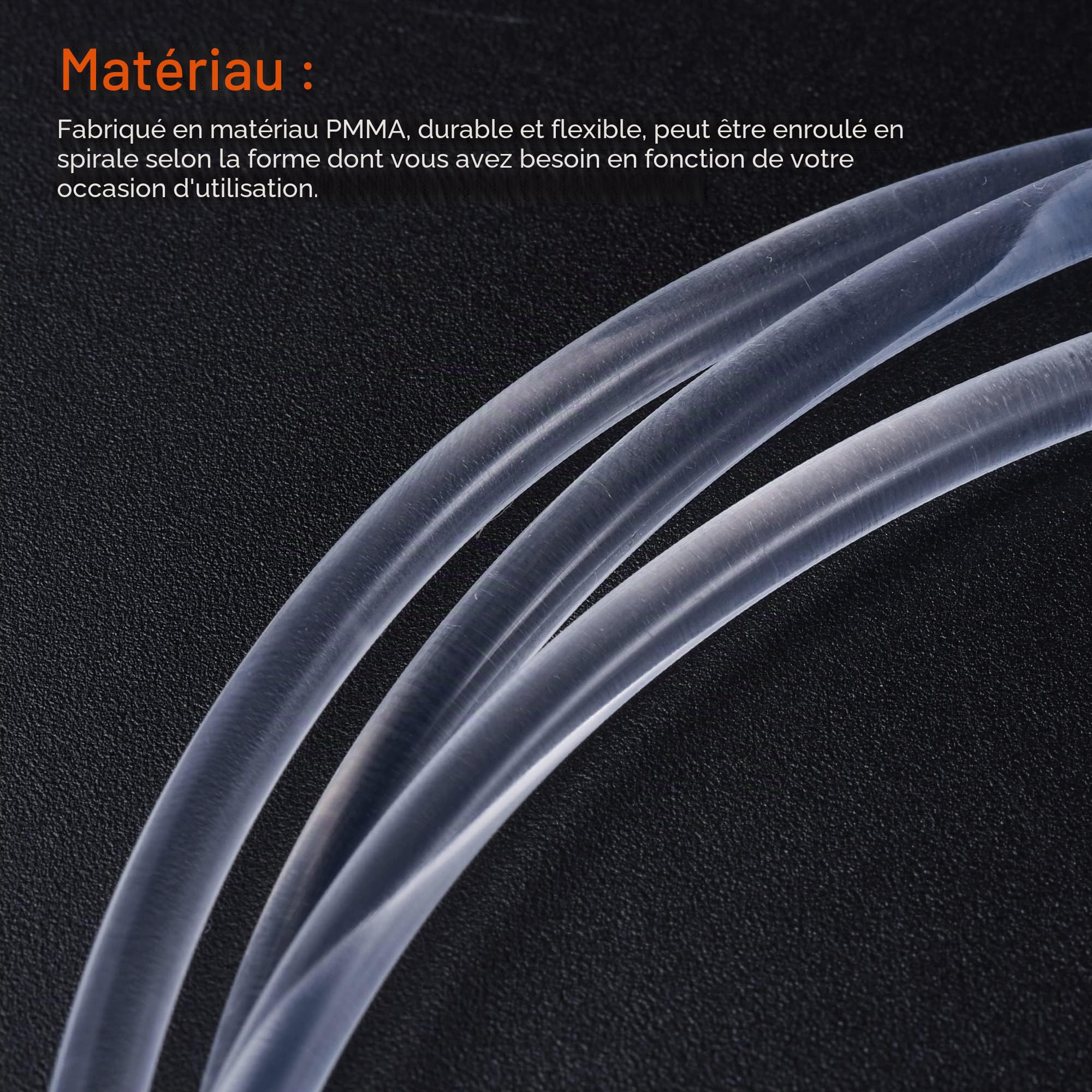 SOURCINGMAP Fibre optique PMMA 3mm 3m lueur latérale