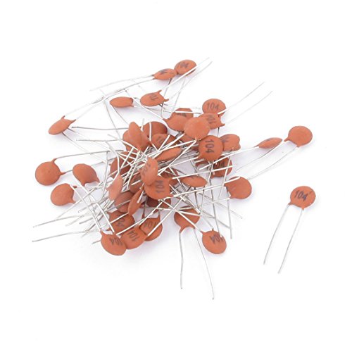 Uxcell 104 condensateur céramique disque 0.1uF 50V 50 pcs