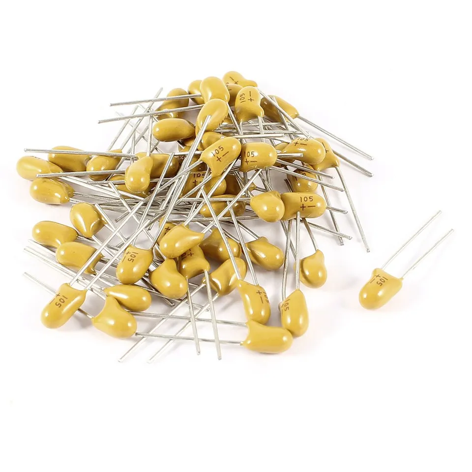 Sourcingmap 1uF 50V condensateur tantale jaune lot 50
