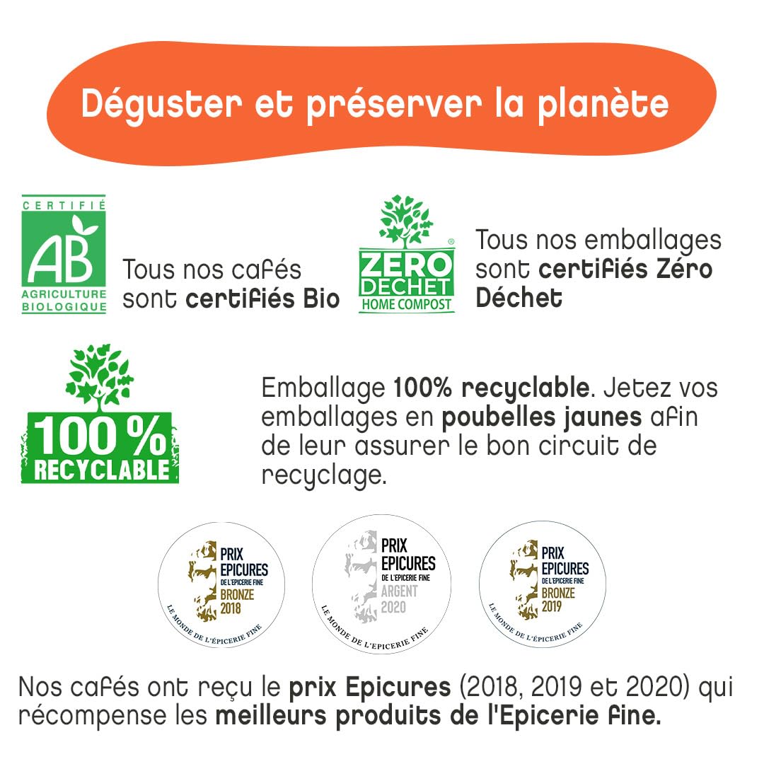Terramoka Mademoiselle Adèle café en grains 1 kg bio