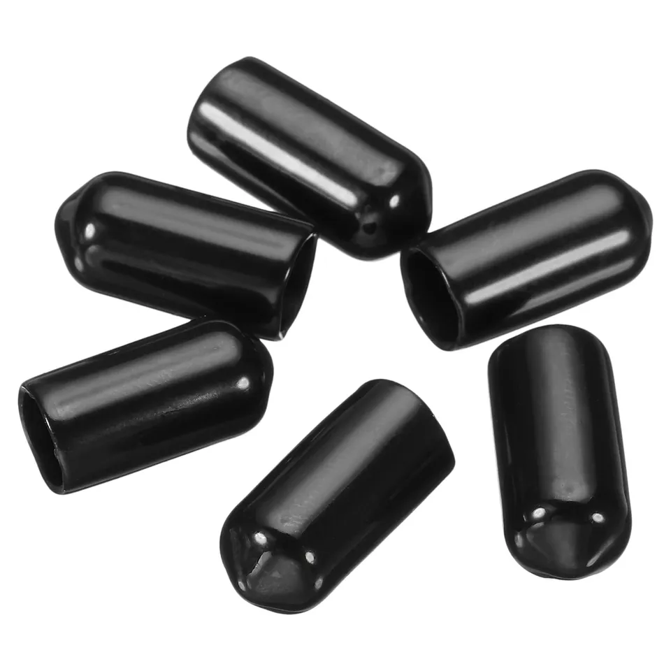sourcing map Bouchon verseur noir 7 mm PVC lot de 48 bar