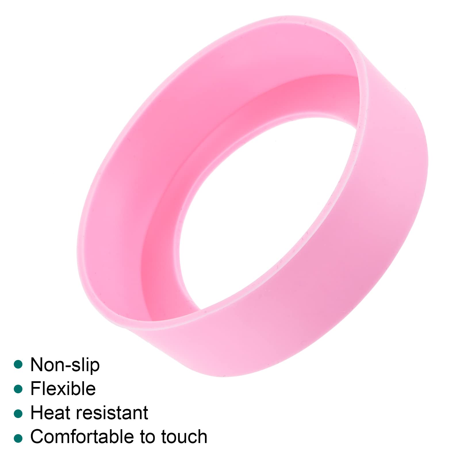 Sourcing Map Home Protège-bouteille Silicone 62mm Rose Lot 2