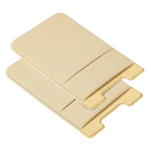 sourcing map Pochette carte téléphone spandex jaune lot 2 double