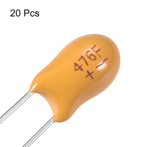 Sourcing Map Industrial Condensateur Tantale 47uF 16V Jaune 20 pcs