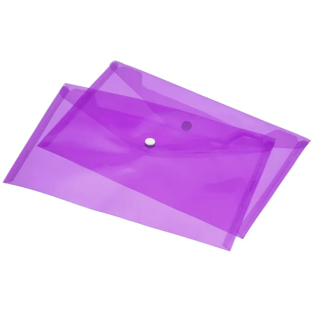 sourcing map A5 pochette à bouton violette lot de 12