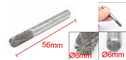 sourcingmap fraise rotative carbure 6x16 mm cylindrique