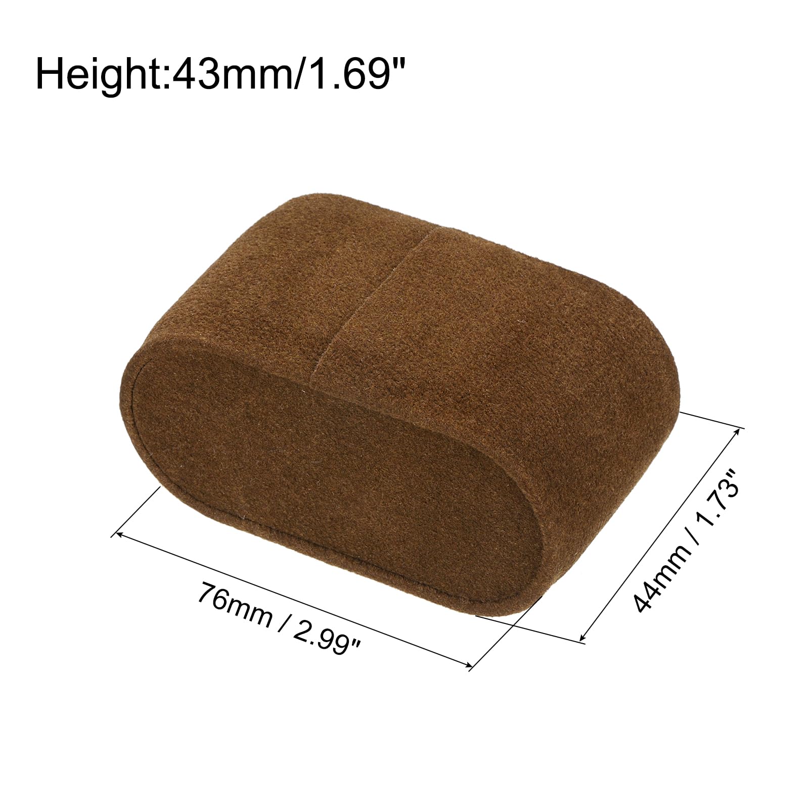 Sourcing Map Lot 10 coussins montre flanelle café 76mm