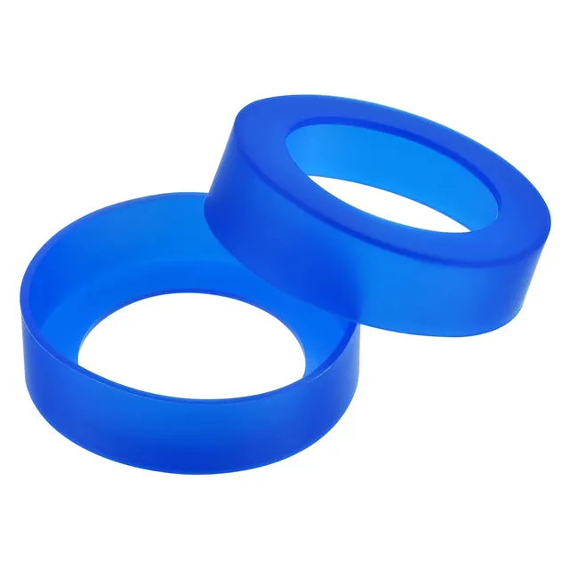 Sourcing Map Protège-bouteille silicone bleu foncé 62mm lot 2