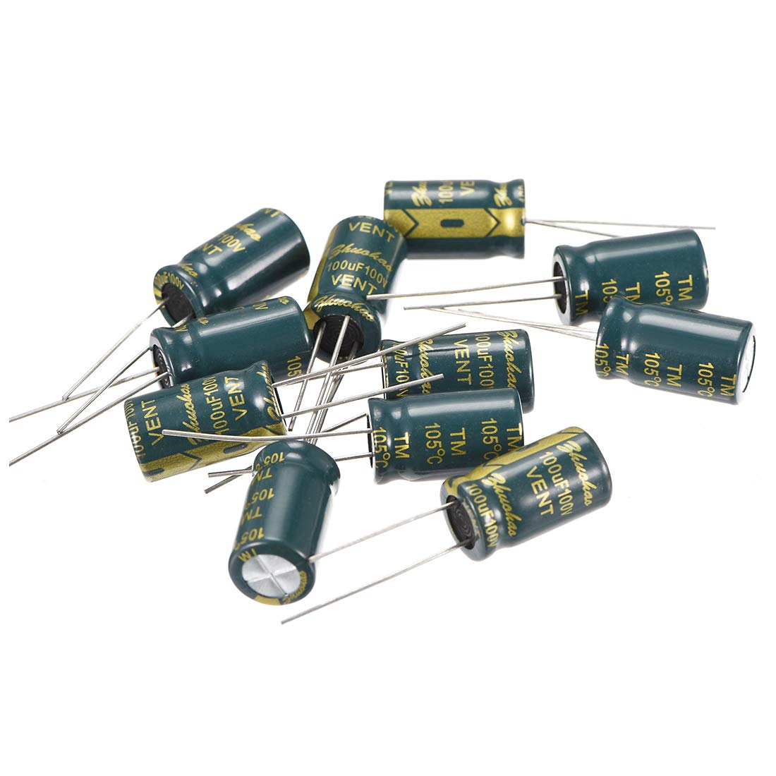 SOURCINGMAP condensateur électrolytique 100µF 100V 10x17mm 10pcs