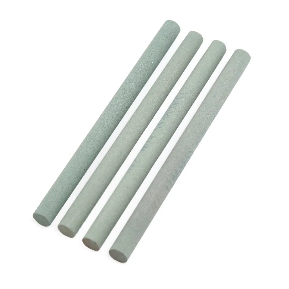 Sourcingmap Industrial pierre à huile ronde 150x10mm 4pcs verte