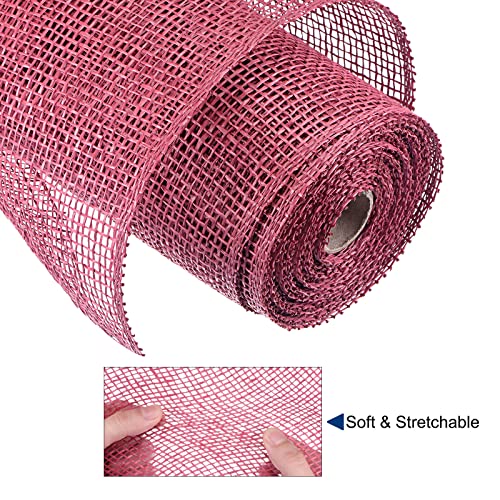 sourcingmap Home & Garden ruban maille jute bordeaux 1 rouleau extérieur