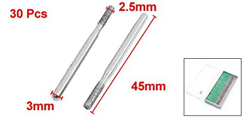 Sourcingmap Fraise diamant cylindrique 3 mm lot de 30